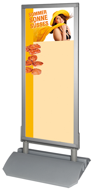 4 Plakatständer DIN A4 gelb Kunststoff Rahmen Kundenstopper Aufsteller VP044 