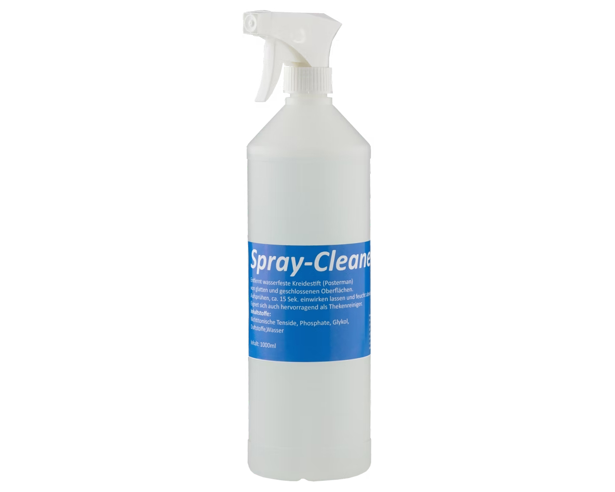 Spray-Cleaner für Poster- und Kreidemarker, Tafelreiniger 1 l