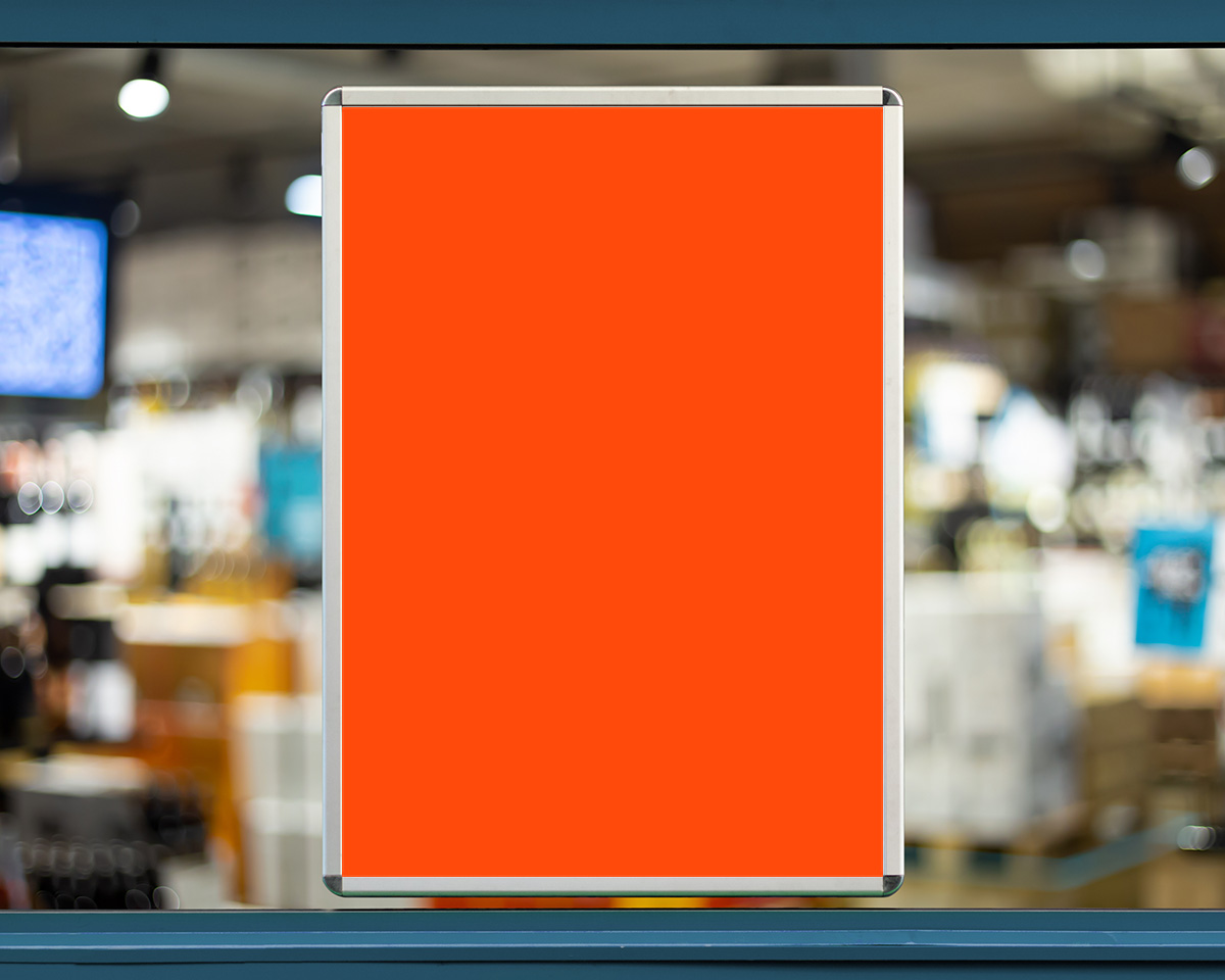 Plakatpapier leuchtrot